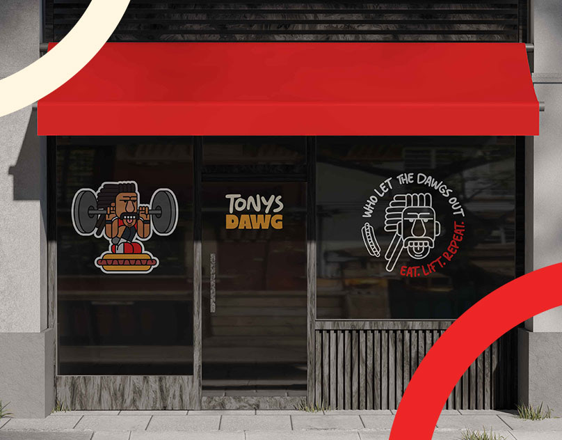 Tony's Dawg brand illustration